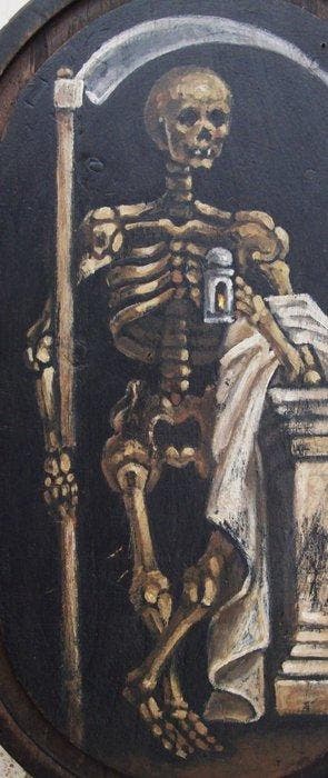 Scuola italiana (XIX-XX) - Memento Mori: Skeleton with