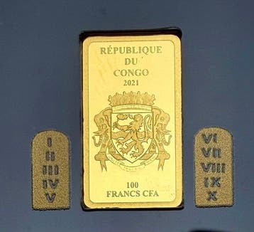 Congo. 100 Francs Lord Your God, 1/100 oz oro .9999 (Sans