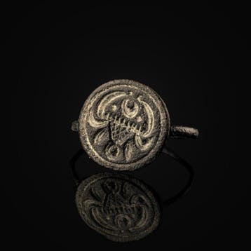 Middeleeuws Ring met Bulls Head (Zonder minimumprijs)