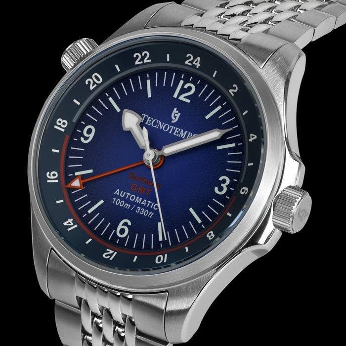 Tecnotempo - GMT Earthway - Automatic- Blue - Limited, Bijoux, Sacs & Beauté, Montres | Hommes