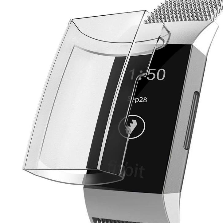 DrPhone Fitbit Charge 3/SE TPU Full-around Scherm Beschermer, Handtassen en Accessoires, Smartwatches, Nieuw, Verzenden