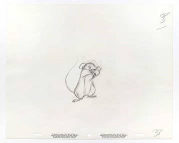 The Rescuers Down Under : Originele animatietekening - (Walt, Nieuw