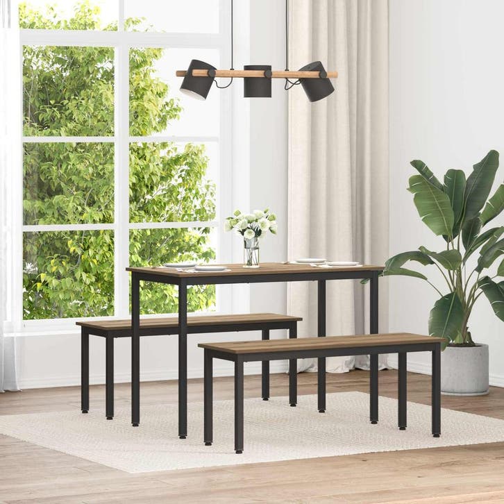 vidaXL Bank Ambachtelijk Eiken 110 x 35 x 45 cm Bewerkt hout, Huis en Inrichting, Overige Huis en Inrichting, Nieuw, Verzenden