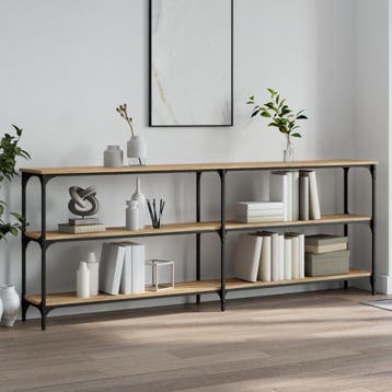 vidaXL Consoletafel Sonoma Eiken 200x29x75 cm Bewerkt Hout, Huis en Inrichting, Verzenden, Nieuw
