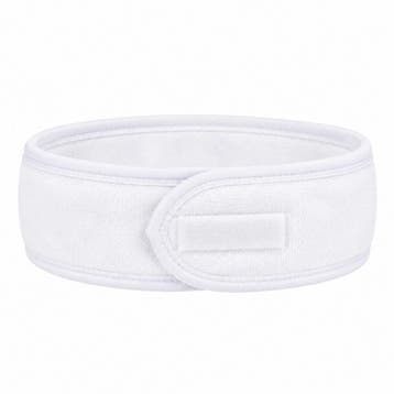 Make-Up Haarband 8cm – Verstelbaar met Klittenband – Wit, Nieuw
