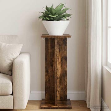 vidaXL Plantenstand Gerookt eiken 25 x 25,5 x 60,5 cm, Verzenden