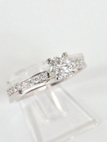 Bague de fiançailles - 18 carats Or blanc - 0.64ct. tw., Bijoux, Sacs & Beauté