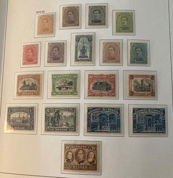 Belgique 1915 - Gamme complète avec Veurne 5 FRANKEN -