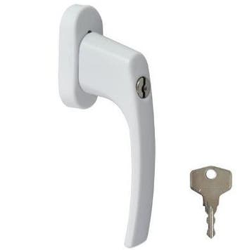 Draaikiepgarnituur LUNA Afsluitbaar aluminium wit, Doe-het-zelf en Bouw, Nieuw