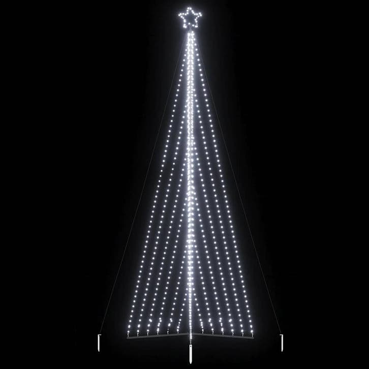 vidaXL LED-kerstboom 789 LEDs koud wit 476 cm, Divers, Noël, Envoi