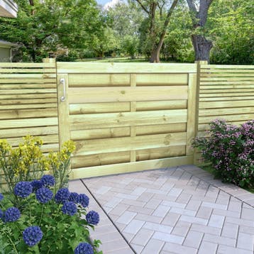 vidaXL Poort 100x75 cm geïmpregneerd grenenhout groen, Verzenden