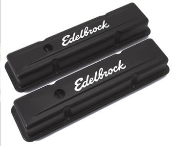 Chevrolet SB Klepdeksels  edelbrock zwart, Autos : Pièces & Accessoires, Ophalen of Verzenden