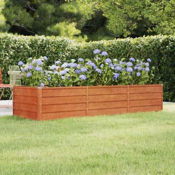 vidaXL Plantenbak verhoogd 240x80x45 cm cortenstaal roestig, Verzenden, Nieuw