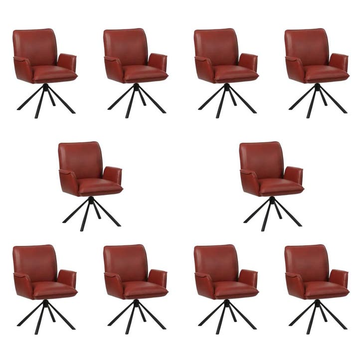 Set van 10 Leren draaibare eetkamerstoelen Elite - Granada, Huis en Inrichting, Barkrukken, Nieuw, 1 kruk, Leer, 60 tot 90 cm