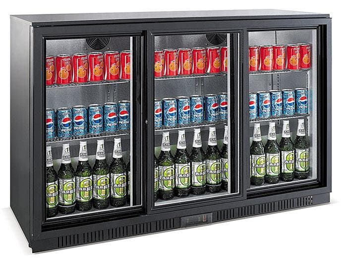 Barkoeler Zwart met 3 Schuifdeuren, Zakelijke goederen, Horeca | Keukenapparatuur, Nieuw in verpakking, Koelen en Vriezen, Verzenden