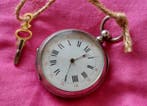 Antique Silver Key Wind Pocket Watch - [45mm] French