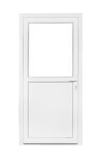 PVC Deur 1/2 glas Basic Plus b98xh204 cm wit, Ophalen of Verzenden, Buitendeur