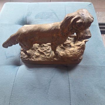 Alfred Dubucand (1828-1894) - sculptuur, Hunting Dog &
