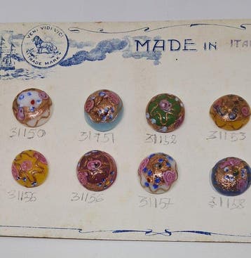 Perle - Italie - Échantillon fleuri pour boucles doreilles