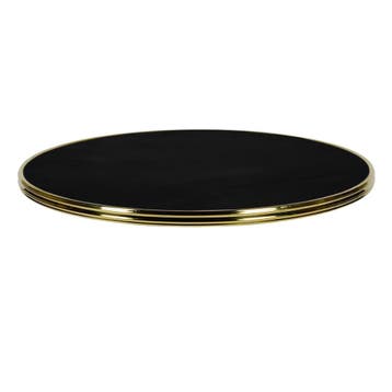 Tafelblad | GOLD | Zwart | In-/Outdoor | Ø700x30(h)mm, Verzenden, Nieuw in verpakking