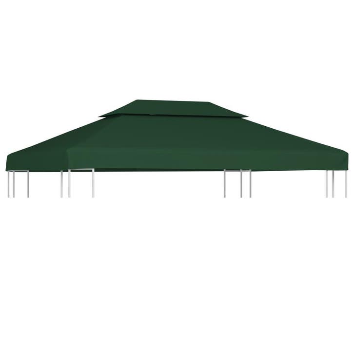 vidaXL Vervangend tentdoek prieel 310 g/m² 3x4 m groen, Jardin & Terrasse, Tonnelles, Envoi