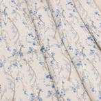 BA151 - Japandi-stof in katoenmix – blauw bloeiende takken