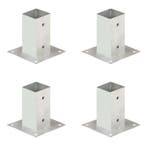 vidaXL Paalankers 4 st 71 mm gegalvaniseerd metaal, Tuin en Terras, Verzenden, Nieuw