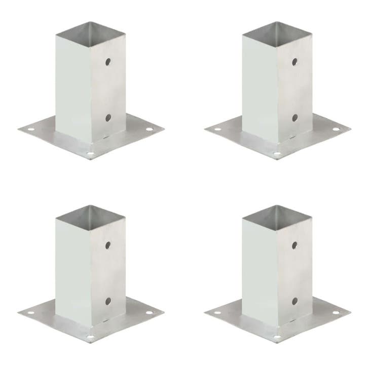 vidaXL Paalankers 4 st 71 mm gegalvaniseerd metaal, Tuin en Terras, Palen, Balken en Planken, Nieuw, Verzenden