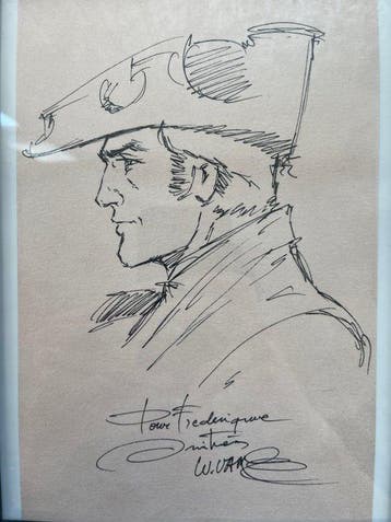 William Vance - 1 Originele tekening met handtekening -, Boeken, Nieuw