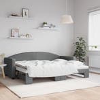 vidaXL Slaapbank met onderschuifbed 80x200 cm stof, Huis en Inrichting, Slaapkamer | Bedden, Verzenden, Nieuw