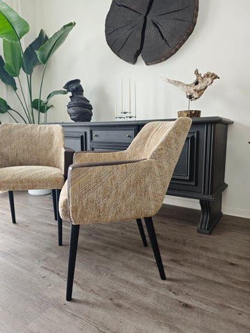 Fauteuil - Katoen, Hout, Synthetisch leder - Een paar