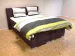 ~ACTIEKNALLER~ Bed Boxspring Compleet nu al vanaf €279,-!, Blauw, 180 cm, 200 cm, Nieuw