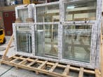 3 delige PVC ramen op stock Draaikip-Vast-Draaikip 300x130, Doe-het-zelf en Bouw, Gevelraam of Ruit, 120 tot 160 cm, Nieuw, Ophalen of Verzenden