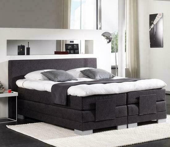 Electrische Boxspring President 90 x 220 Chicago Black 95, Maison & Meubles, Chambre à coucher | Lits boxsprings