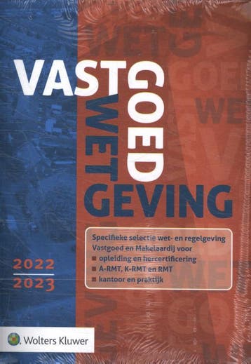 Vastgoedwetgeving 2022-2023 9789013167450, Verzenden