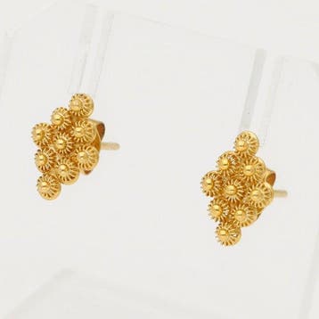 Boucles doreilles - 18 carats Or jaune, Bijoux, Sacs & Beauté, Boucles d'oreilles