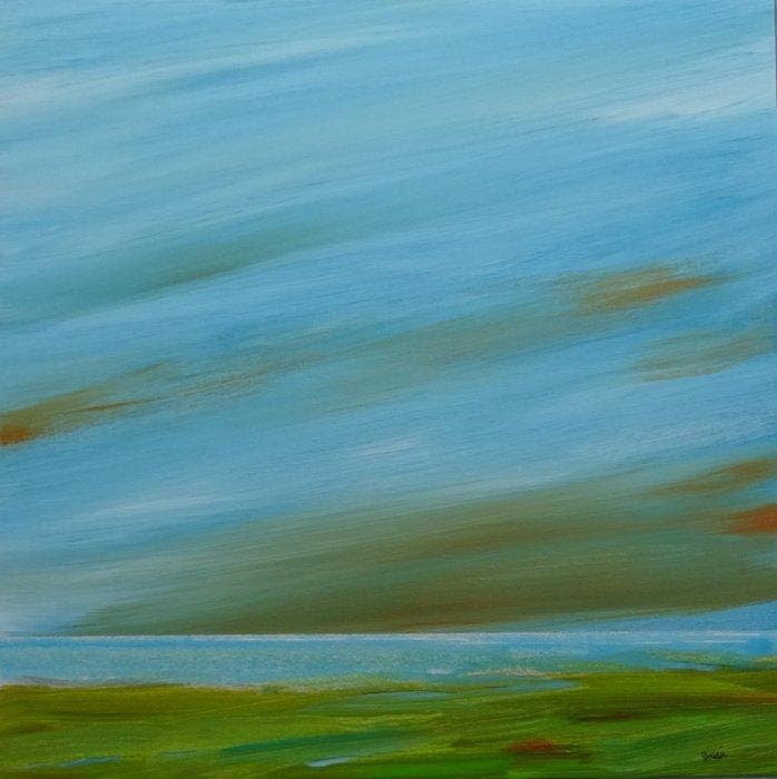 Franklin Meijer (1945) - Waddenkust Groningen, Antiek en Kunst, Kunst | Schilderijen | Klassiek