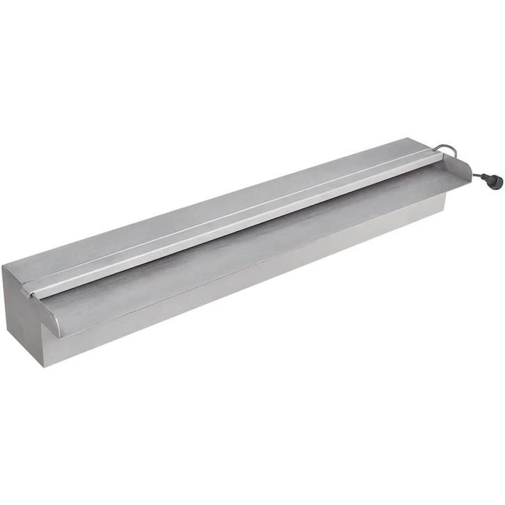 vidaXL Zwembadwaterval met LEDs rechthoekig 60 cm roestvrij, Tuin en Terras, Waterpartijen en Fonteinen, Nieuw, Verzenden