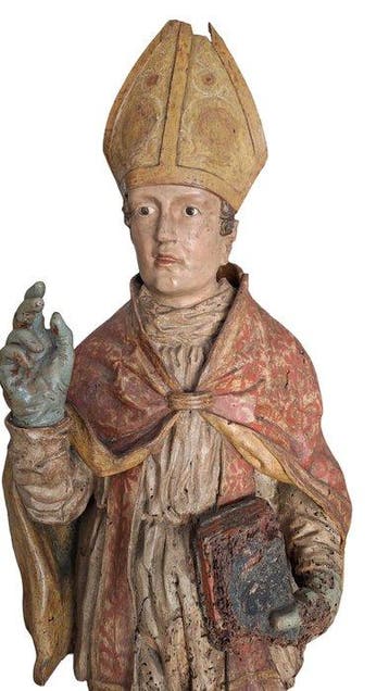 sculptuur, Santo Vescovo - 95 cm - Lindehout - 1800, Antiquités & Art