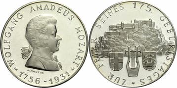 Österreich Wolfgang Amadeus Mozart zilver Medaille 1931 H.., Postzegels en Munten, Verzenden