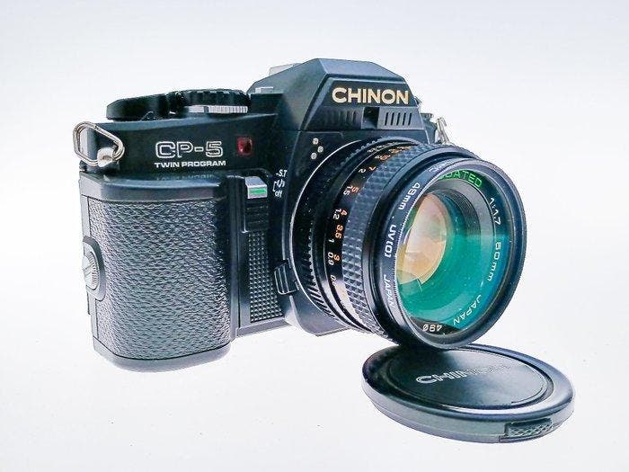 Chinon CP-5 / CP-7m / prime lens 50 mm / AF zoom lens 28-70, Audio, Tv en Foto, Fotocamera's Analoog