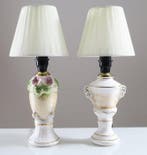 Paar Unieke Porseleinen Tafellampen - Jaren 80 - Lampe de, Maison & Meubles