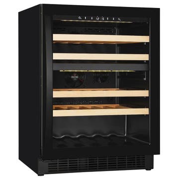Wijnkoelkast | 119L (39x 75cl) | Zwart | 2 Zones |, Verzenden, Nieuw in verpakking