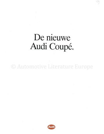 1989 AUDI COUPE BROCHURE NEDERLANDS, Nieuw