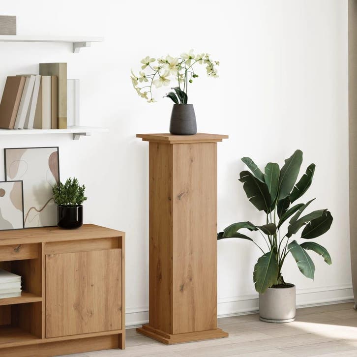 vidaXL Sokkel met opbergruimte 31x30x90 cm hout artisanaal, Jardin & Terrasse, Bacs à fleurs & Jardinières, Envoi