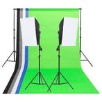 vidaXL Studioverlichtingsset met achtergronden en softboxen, Verzenden, Nieuw