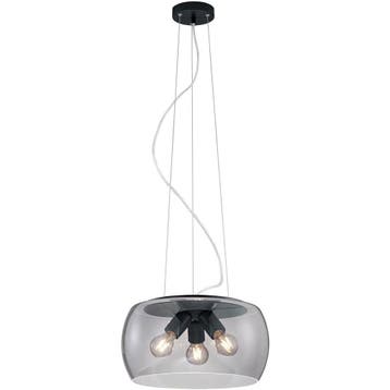 LED Hanglamp Trion Valenti - Rond Mat Antraciet Aluminium, 3, Verzenden