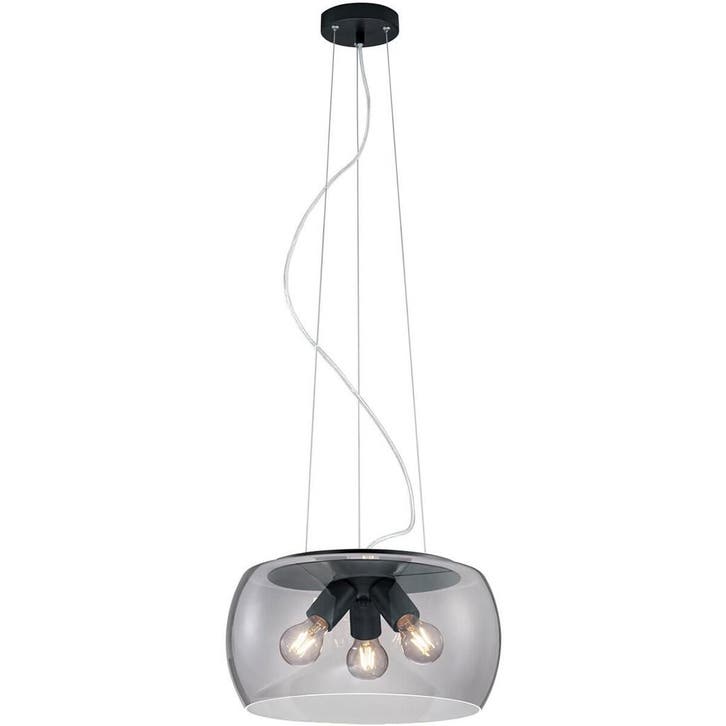 LED Hanglamp Trion Valenti - Rond Mat Antraciet Aluminium, 3, Maison & Meubles, Lampes | Suspensions, Envoi