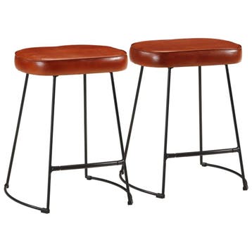 vidaXL Barkrukken 2 st 40x29,5x53 cm donkerbruin, Huis en Inrichting, Barkrukken, Verzenden, Nieuw