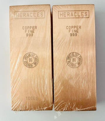 2 kilogram - Koper .999 - Fonderie Heracles - France -, Postzegels en Munten